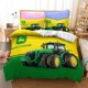 thumbnail image 2 of John Deere Logo Tractor Kart Quilt Duvet Cover Set Bedding Home Textiles3-Piece Bedding Set, 2 of 5