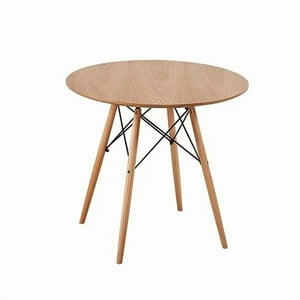 Habita2 Chile - Mesa Redonda Cubierta Simil Madera Eames 100 Cm Wood