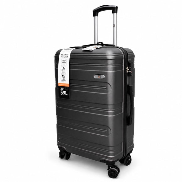 Maleta North Pak Rigida Resistente Ultraliviana 24" 59L Gris