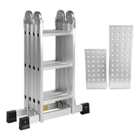 Drl - Escalera Multiproposito Alum 12 Peldaños 3 5M + 2 Plataforma Gris