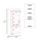 thumbnail image 3 of Bar Alto 2 Puertas 5 Botelleros Y Portacopas Bellagio Wengue Y Cartagena 175x75x36,5 Cm, 3 of 3