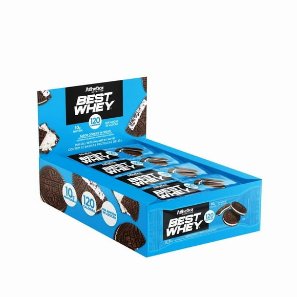 Box De 12 Barras Best Whey 10g Cookies And Cream