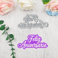 Troqueles De Corte Feemkota Feliz Aniversario Acero Al Carbono