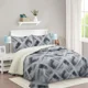 thumbnail image 3 of Cubrecama Quilt Sherpa 2pl Gris Con Detalles En Negro Diseño Geométrico Gris Moderno, 3 of 3