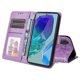 thumbnail image 5 of Funda tipo cartera FOXDOCK para Samsung Galaxy M55 5G , diseño girasol en relieve, cuero PU, cierre magnético, soporte y tarjetero, 5 of 5