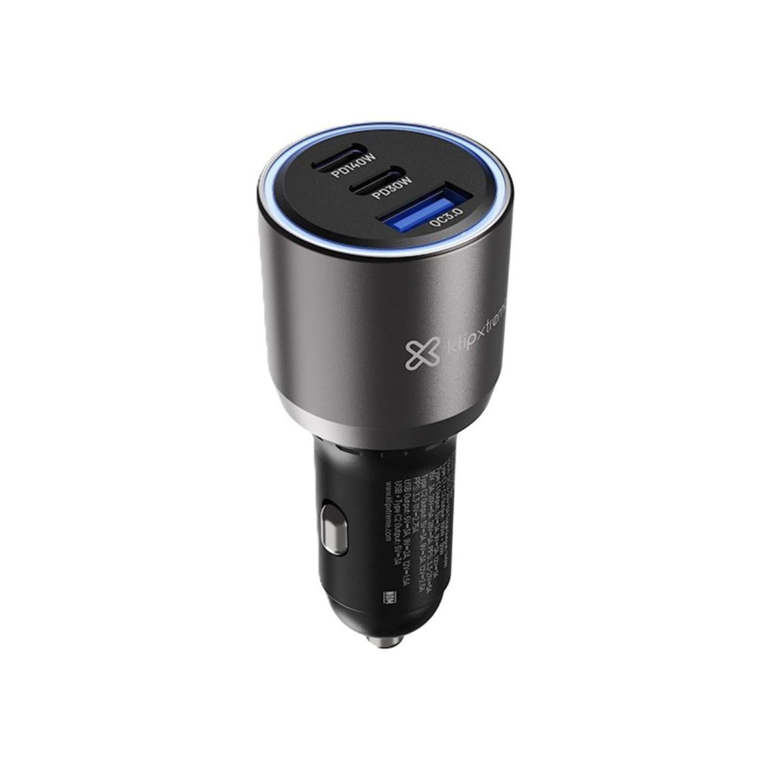Klip Xtreme Cargador De Auto Powercar Kcc-140 140 Usb-c Y Usb-a 140w
