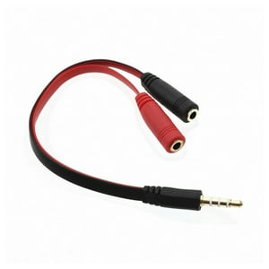 Genérico - Cable Divisor De Audio Y Micrófono – Entrada Plug 3.5Mm