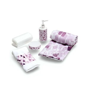 Juego De Baño En Caja 6 Piezas Cortina, Toalla Y Mas Mashini