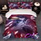 thumbnail image 1 of 3pcs Dark Long Hair Corruption Ritual Pattern Korean Style Bedding Set | Includes 1 Duvet Cover and 2 Pillowcases Multicolor Print, 1 of 5