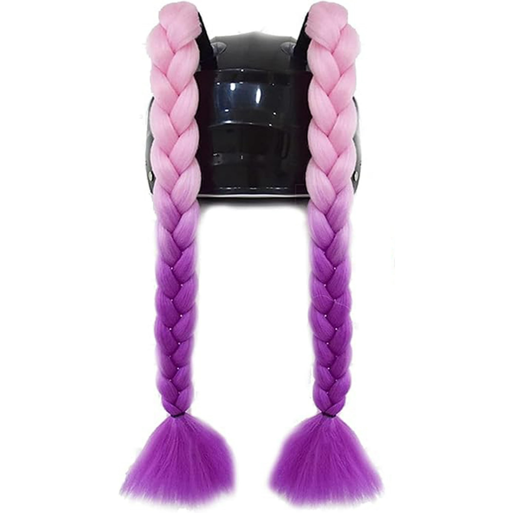 Veat00l - 1 Decoración De Casco, Trenza Larga, Casco De Motocicleta, Casco De Bicicleta, Trenza Que Puede Decorar Cualquier Casco, Trenza Reutilizable De Casco, Sin Casco