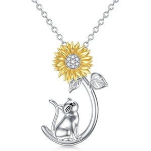 Vousez - Collar Gato Girasol Plata 925