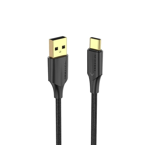 Cable USB 2.0 a USB-C 3A recubierto con Nylon - Vention-2M