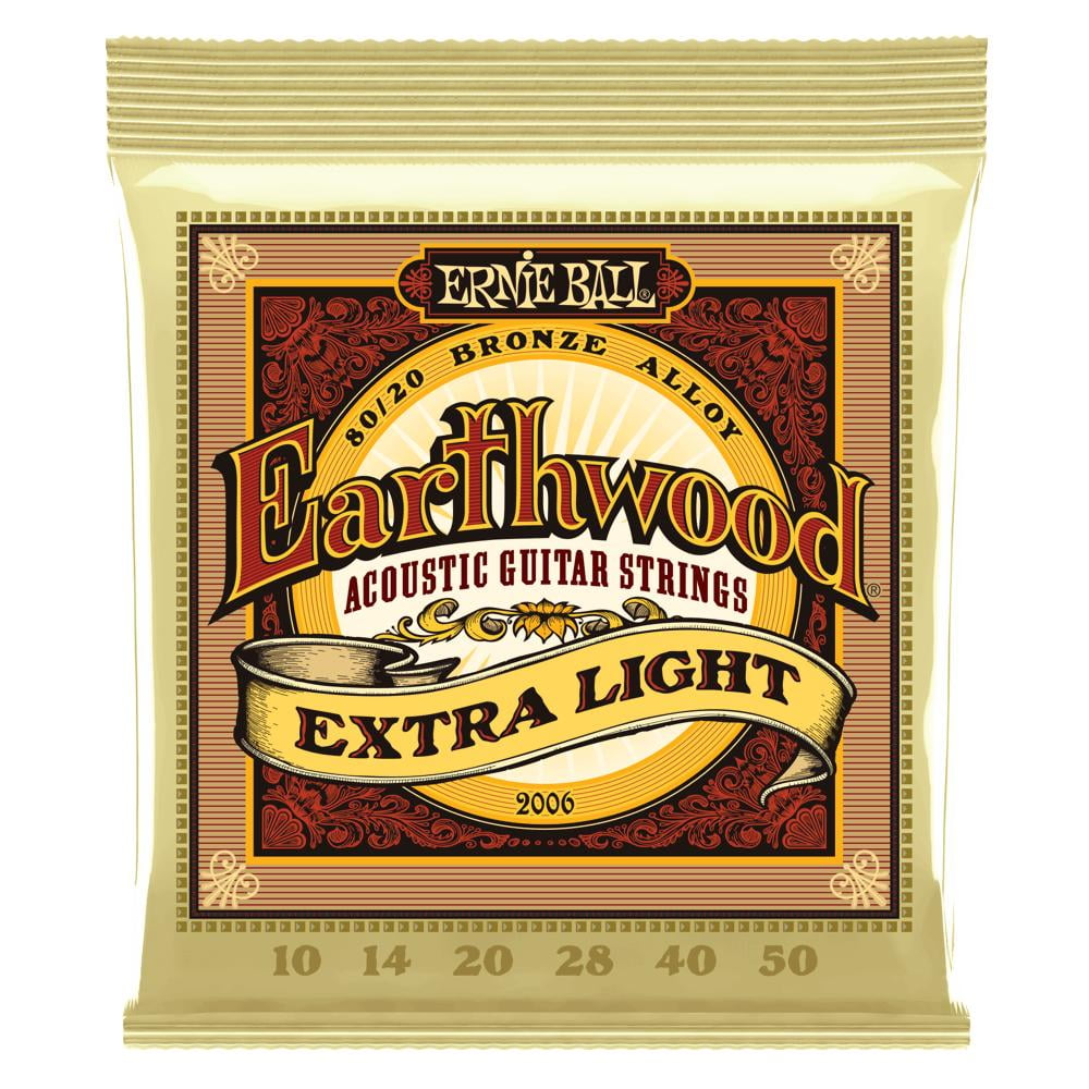 Set De Cuerdas Ernie Ball Para Guitarra Acústica Earthwood Bronce 10–50