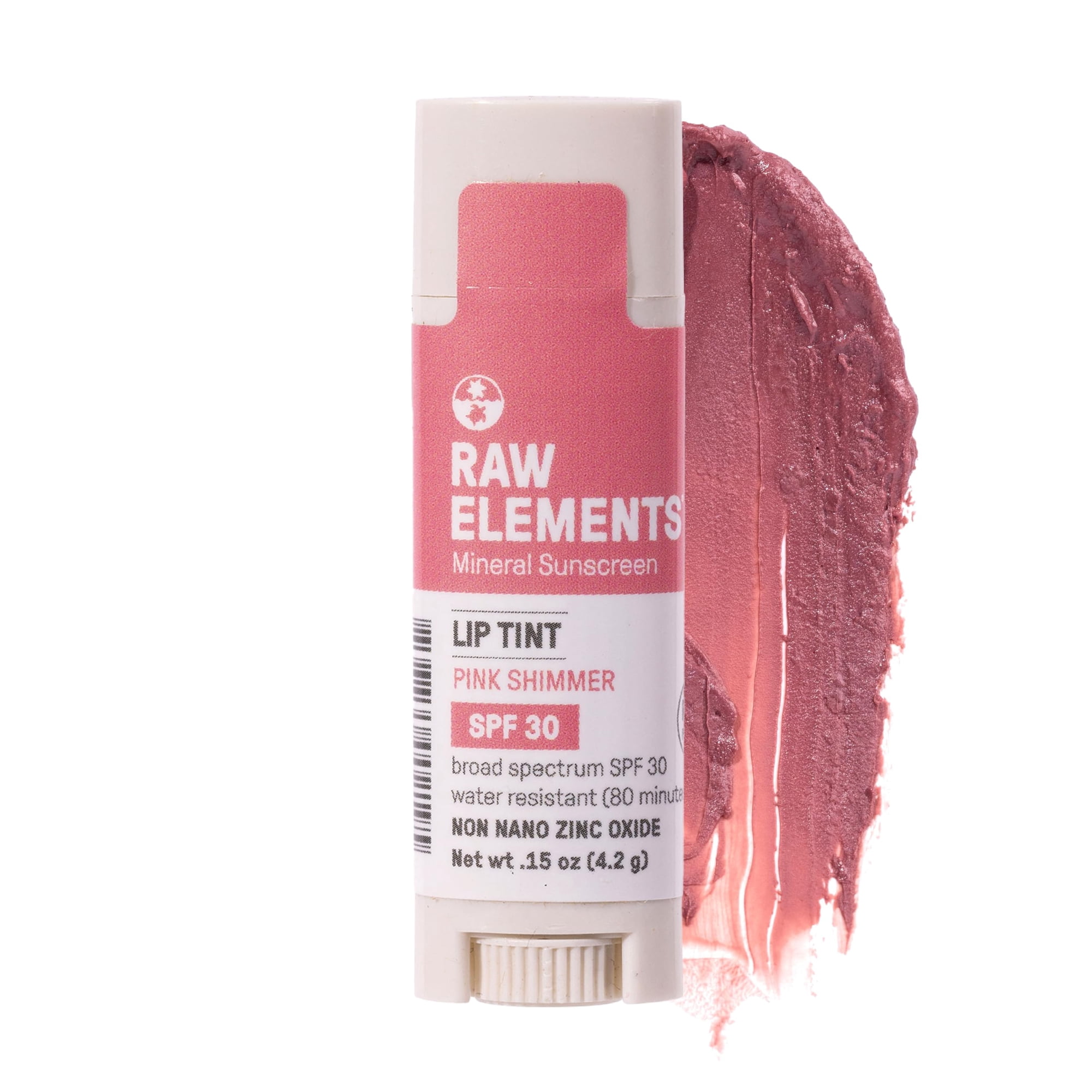 Bálsamo Labial Raw Elements Brillo Rosa Fps 30 4,2 G