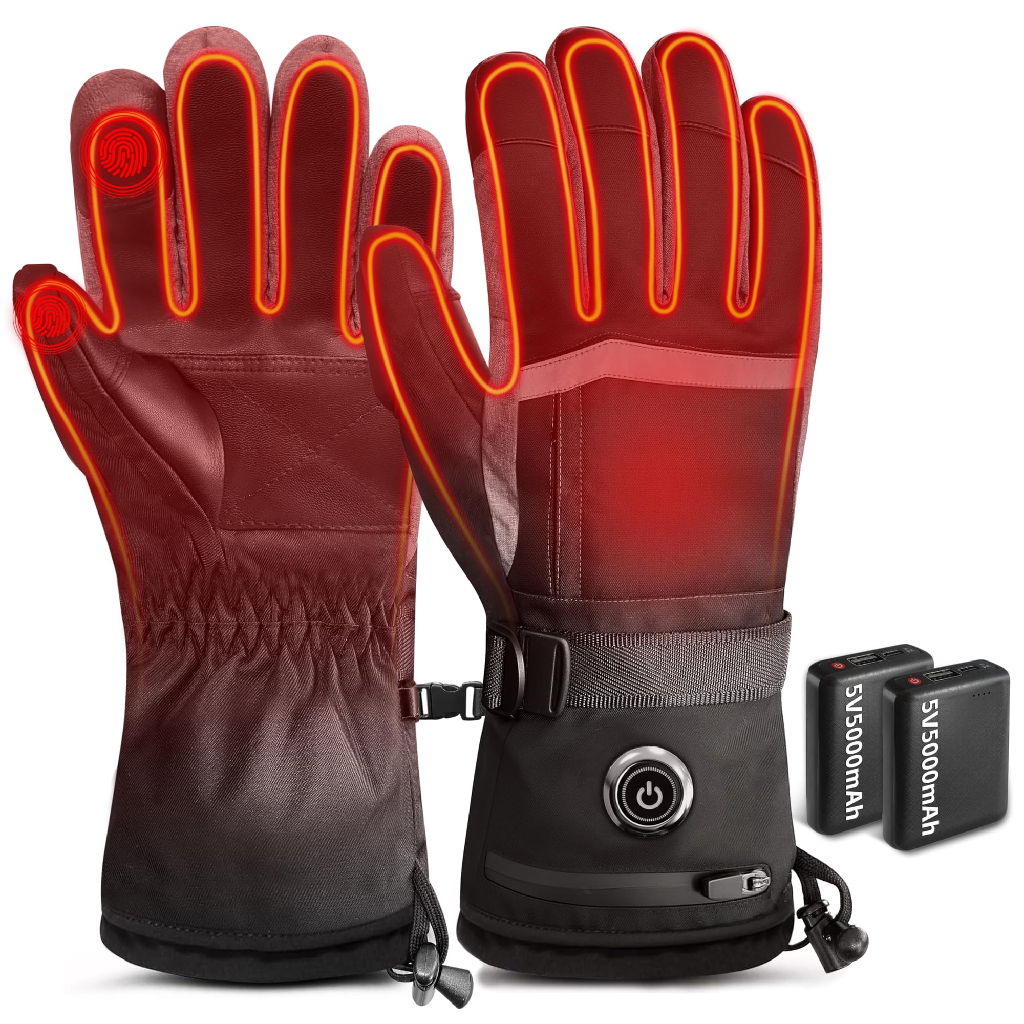 Guantes Térmicos Hfshimlux, 5 V, 5000 Mah, Batería Recargable Para Mujer