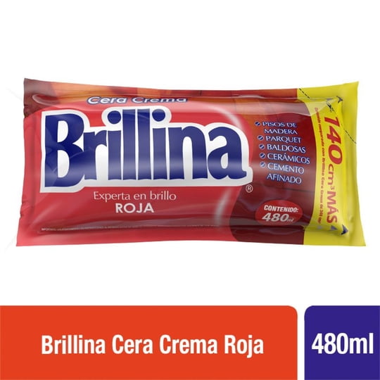 Cera Crema Roja Bolsa 480 ml Brillina