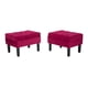 thumbnail image 2 of Set Poufs Wood 2 Cuerpos Felpa Burdeo, 2 of 6
