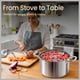 thumbnail image 5 of Olla de acero inoxidable Emporio Kitchen de 12 L con tapa, 5 of 8