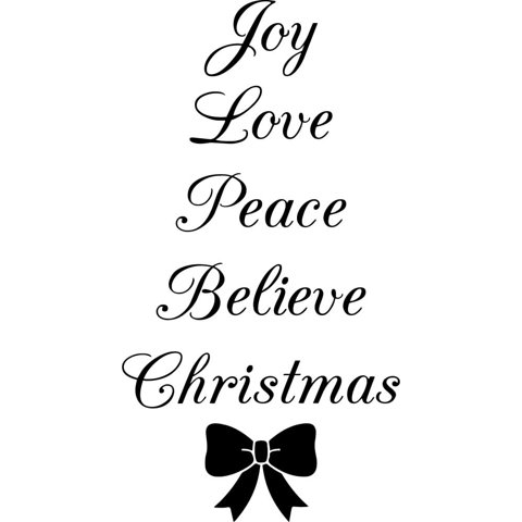 Rienda Libre Graphics - Decomural Love Joy Peace Christmas Ws-50034