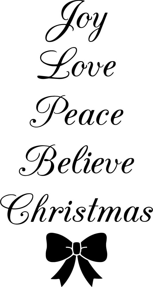 Rienda Libre Graphics - Decomural Love Joy Peace Christmas Ws-50034