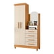 thumbnail image 1 of Cómoda Capri 2 Puertas 4 Cajones Beige - Café, 1 of 4