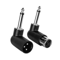 Magideal - 3 Pin Xlr Femenino A 1 4 6 35 Mm Adaptador De Ángulo Enchufe Y Reproduce Un Convertidor Resistente Ligero Profesional Para Mezcladores De