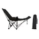 thumbnail image 4 of Silla de campamento reclinable con silla de salón de reposapiés removible con bolsa de transporte portátil para picnic viajes césped piscina de pesca Negro, 4 of 5