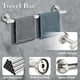 thumbnail image 4 of Toallero de baño de acero inoxidable con gancho para barra de toalla, juego de toallero, 4 of 5