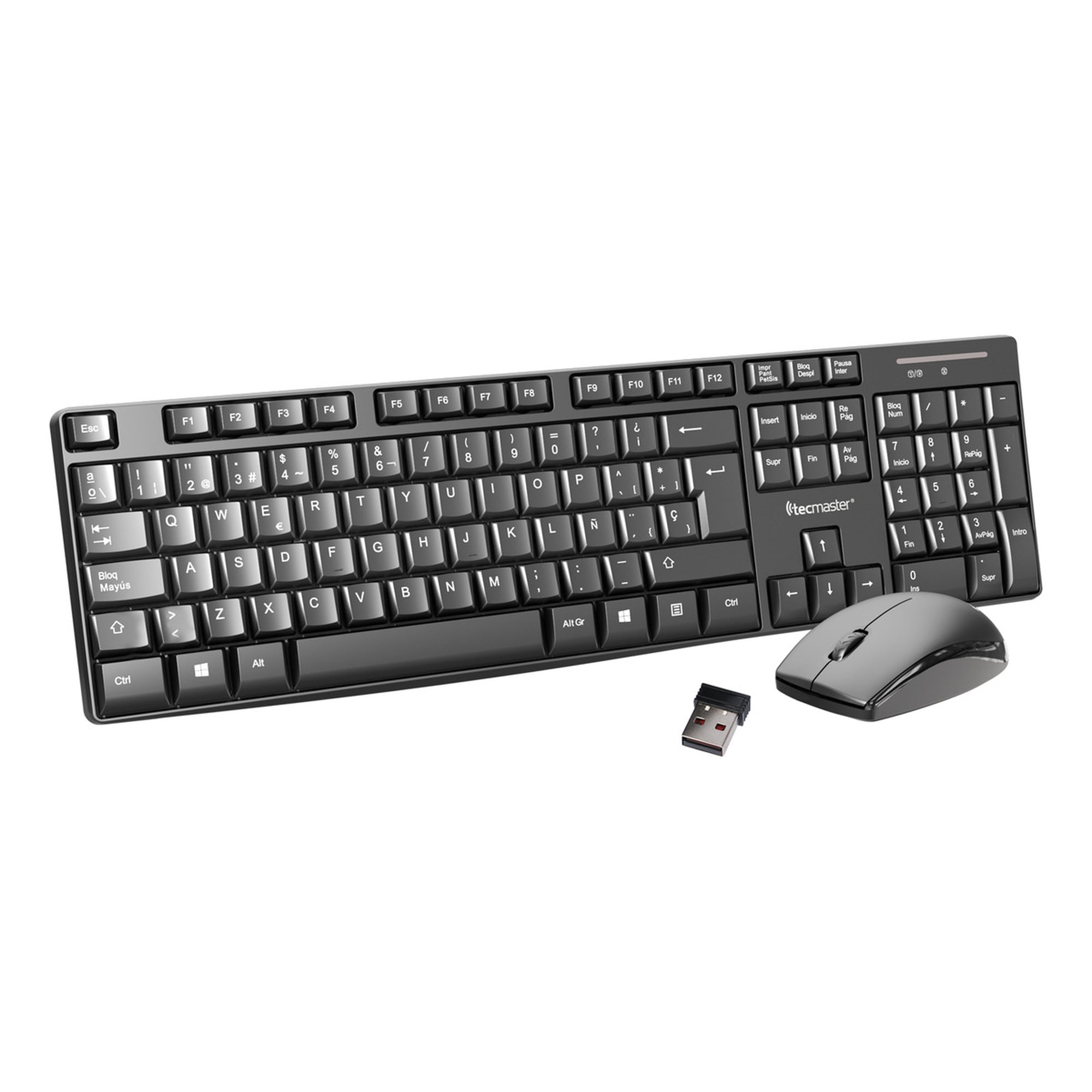 Teclado Y Mouse Inalámbrico 1200dpi Tecmaster Tm-100512