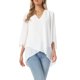 thumbnail image 4 of INSPIRE CHIC Blusa de Mujer con Mangas de Campana 3/4, Cuello en V, Dobladillo Asimétrico, Casual Elegante, Talla M, Blanca, 4 of 6