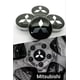 thumbnail image 1 of Set X4 Tapa centro de Llantas de autos Mitsubishi NEGRO PLATA 56MM, 1 of 3
