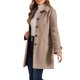 thumbnail image 4 of INSPIRE CHIC Abrigo de Invierno para Mujer con Cuello Peter Pan, Corte en Línea A, Largo hasta el Muslo, con Botonadura Simple, Talla S, Color Caqui Topo, 4 of 6