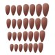 thumbnail image 5 of 28 piezas bailarina mate color puro mate cubierta completa uñas postizas consejos de arte conjuntos rosa, 5 of 5