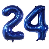 Balloon Number 24 Ebaijquo Lámina De Aluminio Azul Marino De 40 Pulgadas