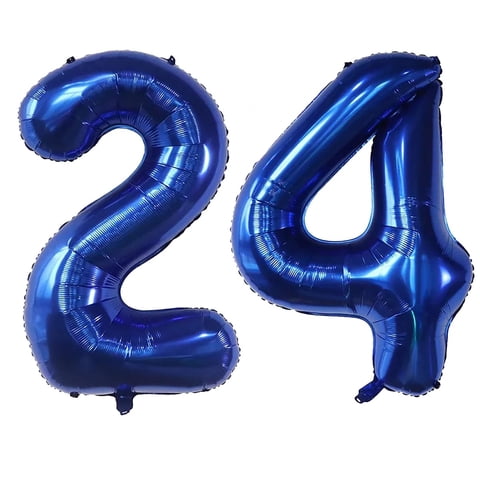 Balloon Number 24 Ebaijquo Lámina De Aluminio Azul Marino De 40 Pulgadas