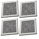 thumbnail image 1 of Posavasos de espejo de vidrio, 10 x 10 cm, tapete de diamante triturado, 1 of 5