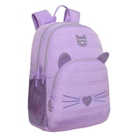 Mochila Infantil Niña Balloon Quilt Cat Lila Head