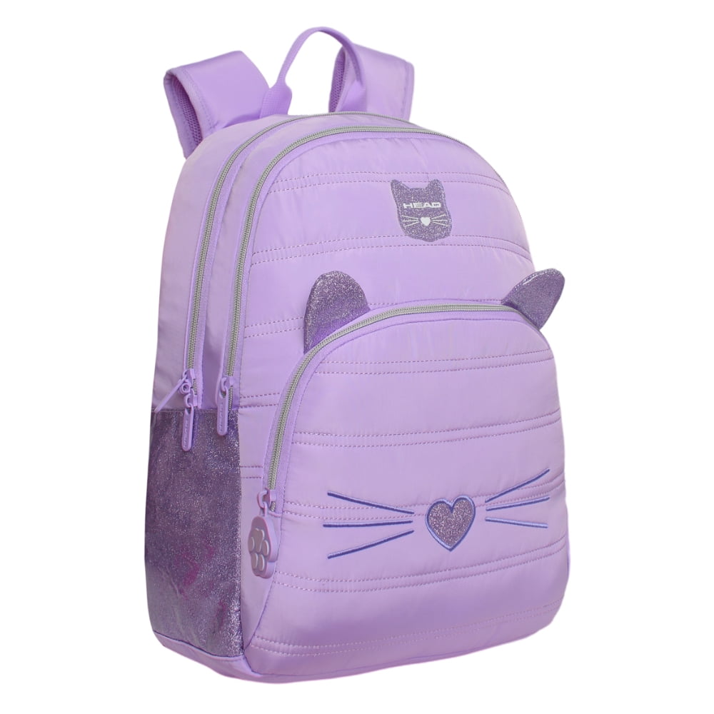Mochila Infantil Niña Balloon Quilt Cat Lila Head