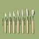 thumbnail image 2 of 7pcs/set Cake Palette Knife For Baking Mini Oil Spatula Art Small Clay Tools For Decorating/Design Plastic Wooden Handle, 2 of 2