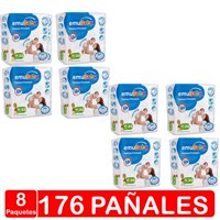 Pañales Emubaby Premium Manga X8 - Talla M - 176 Pañales