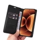 thumbnail image 3 of Funda Billetera de Cuero para Xiaomi 17 Pro Max con Tarjetero y Soporte - Tapa Magnética Negro, 3 of 5