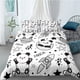 thumbnail image 1 of Set Seprai Poliester Panda Lucu Kartun Penutup Tempat Tidur Anak Laki-laki Set Seprai Untuk Remaja Set Seprai Ukuran, 1 of 5