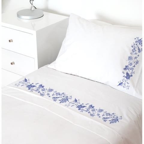 Tuyo Print - Juego De Sábanas 1,5 Pl Porcelana