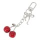 thumbnail image 5 of Unique Bargains 1 Pc Encantos de Bolso con Lazo de Cereza Elegante Accesorios de Bolsas Llavero Tono Plateado Rojo Claro, 5 of 5