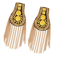 Magideal - 2 Piezas De Cadena De Eslabones Con Borlas De Metal Para Charreteras, Elegantes Charreteras Con Borlas Para El Hombro, Adornos Para Disfraces, Juegos