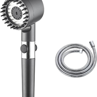 Movi - Cabezal De Ducha 4 En 1 Con Manguera Flexible De 1.50 Cms