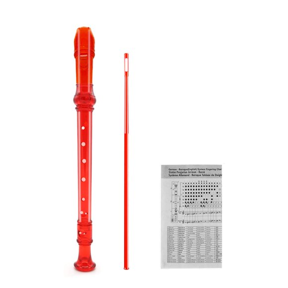 Flauta dulce ENGIEGEE 32,5 cm 8 agujeros Rojo transparente