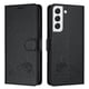 thumbnail image 1 of Funda tipo cartera FOXDOCK para Samsung Galaxy S22 Plus con soporte, ranuras, RFID, diseño de gato, 1 of 5