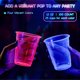 thumbnail image 2 of Lilymicky 100 Pack 12 oz Plastic Cups, Assorted Neon Glow Party Cups, 2 of 3