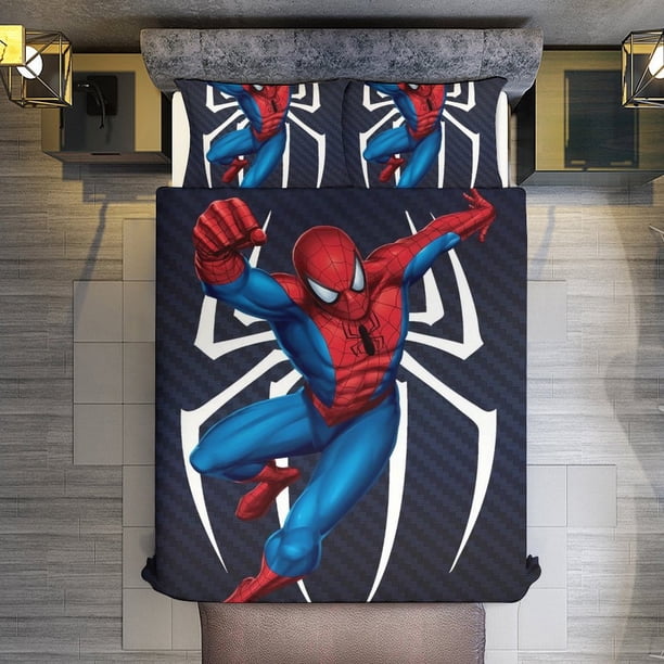 Spider-Man Comforter Set for Kids Boys Teen Men Tween 3D Lightweight Microfiber Bedding Sets